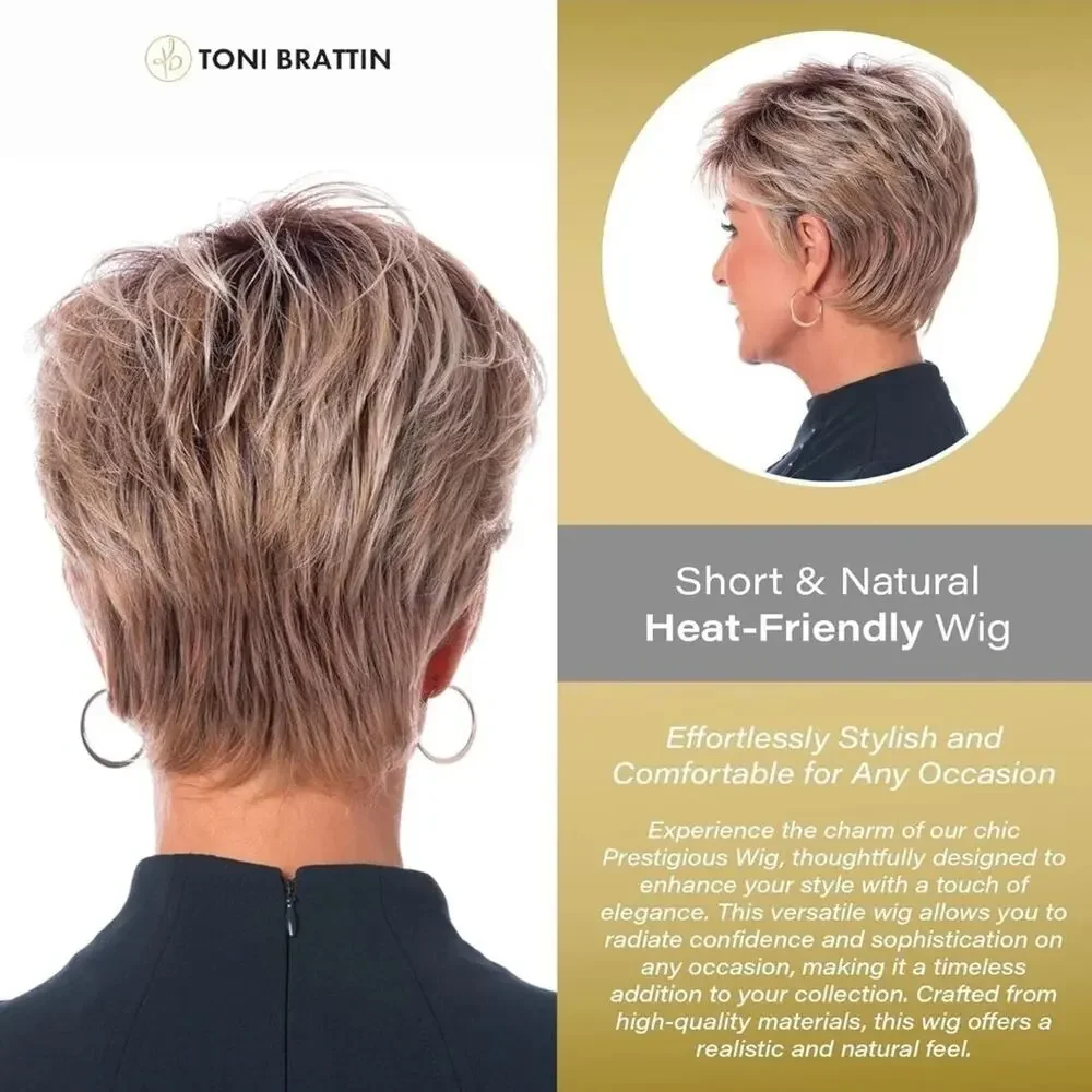 New Toni Brattin Prestigious Wig Red Blonde - Short Straight Classic Cap Box